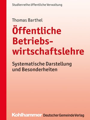 cover image of Öffentliche Betriebswirtschaftslehre